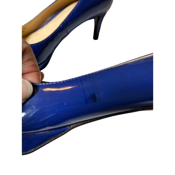 Cole Haan Nike Air Blue Patent Heels‎ 7.5B Mid Pump Leather Comfort Shoe - Picture 6 of 13